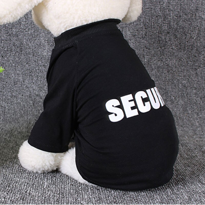 Afslappet kæledyr hunde hættetrøje sweatshirt sikkerhed trykt hundetøj kat frakke jakke hvalp tøj sort 6 størrelse doggyzstyle