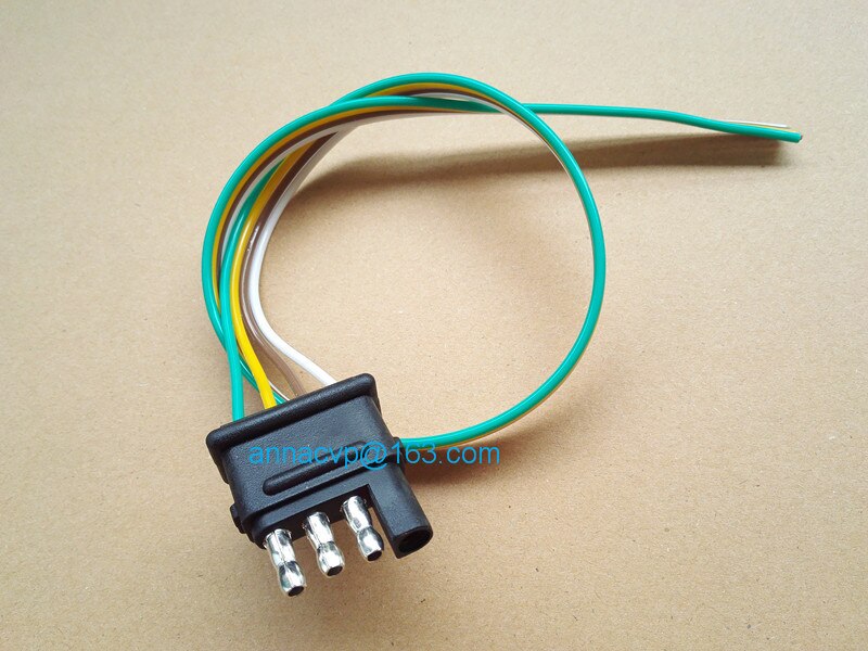 4 pole pin trailer plug, Flat trailer plug wiring harness kit trailer side only