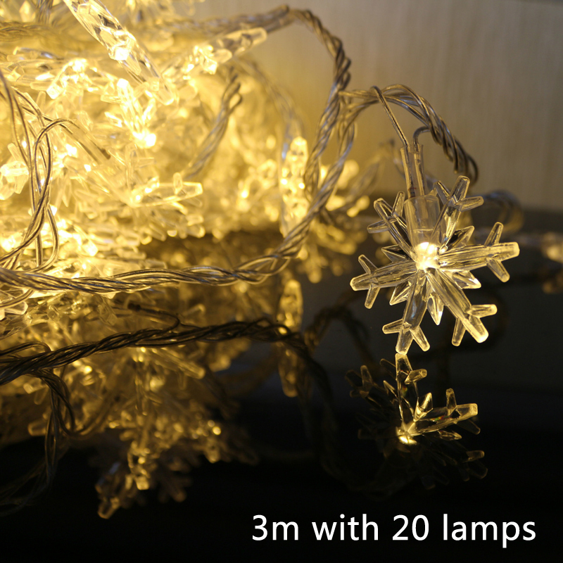Kinder LED Schneeflocke String LightsToys Batterie Stecker Betrieben Girlande Dekoration Für Weihnachten Baum Neue Jahr Zimmer Geburtstag Tag: Warm
