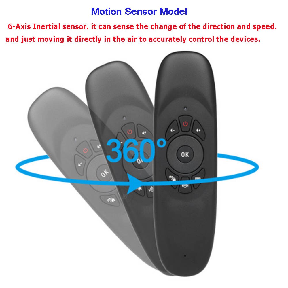 C120 2.4 Ghz Draadloze Fly Air Mouse Russische Engels C120 Oplaadbare Toetsenbord Gyroscoop Afstandsbediening Voor Android Tv Box