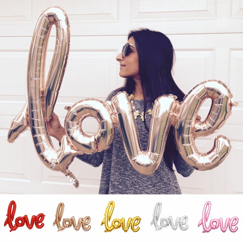 DIY Celebration Decor Letters Birthday Wedding Party 30\ 40\ LOVE Foil Balloons