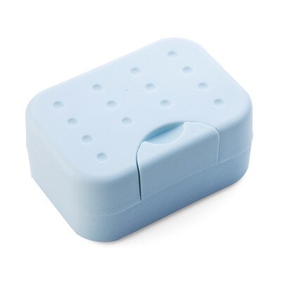 1pcs Soap Dish Box Case Bath Shower Holder Dish Hiking Container Soap Box Leaf Shape Case Travel Simple Cleaning Home Organizer: Blue