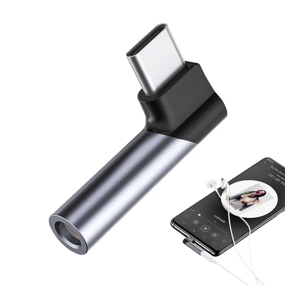 Type-C To 3.5mm Headphone Adapter Right Angle Audio Earphone Adapter Usb C Mini Wired Headset Type C Converter