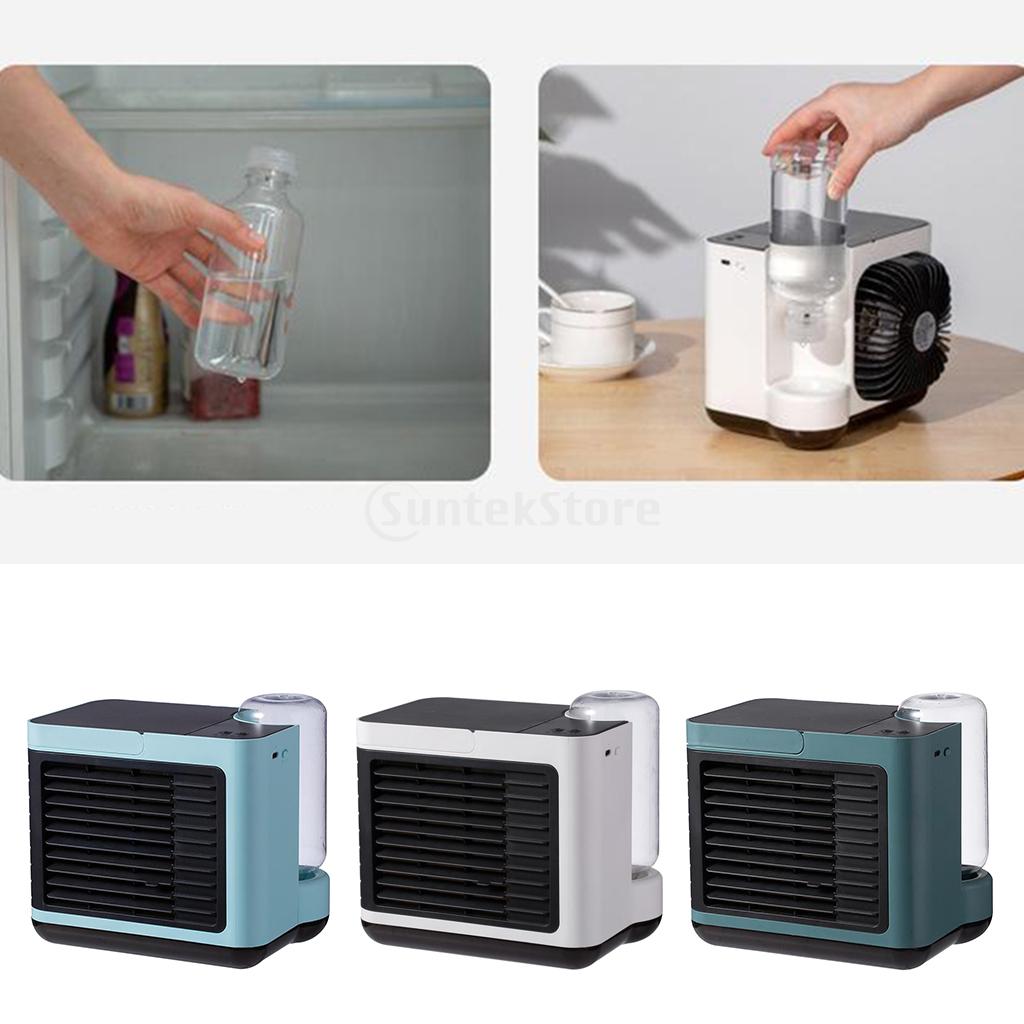 Portable Air Cooler Ice Water Humidifier 3 Speeds with 390ml Water Tank for Home Office
