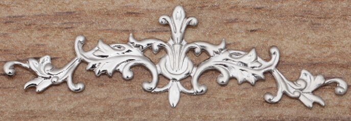 10 Stks/partij 10*52Mm Bloem Blad Charmes Messing Filigraan Diy Sieraden Maken Levert Hoofddeksels Sieraden Handgemaakte Onderdelen Accessoires 0188: rhodium