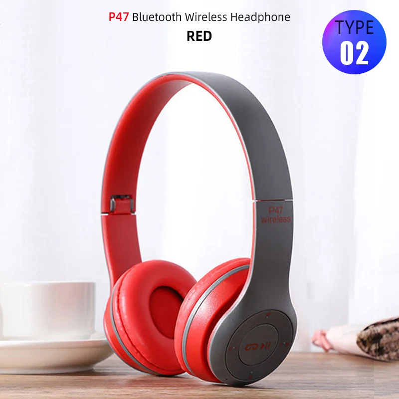 T5 słuchawki Bluetooth nauszne bezprzewodowe słuchawki douszne z mikrofonem zestaw słuchawkowy dla graczy składany Auriculare Fone dla Huawei iPhone: Różowy