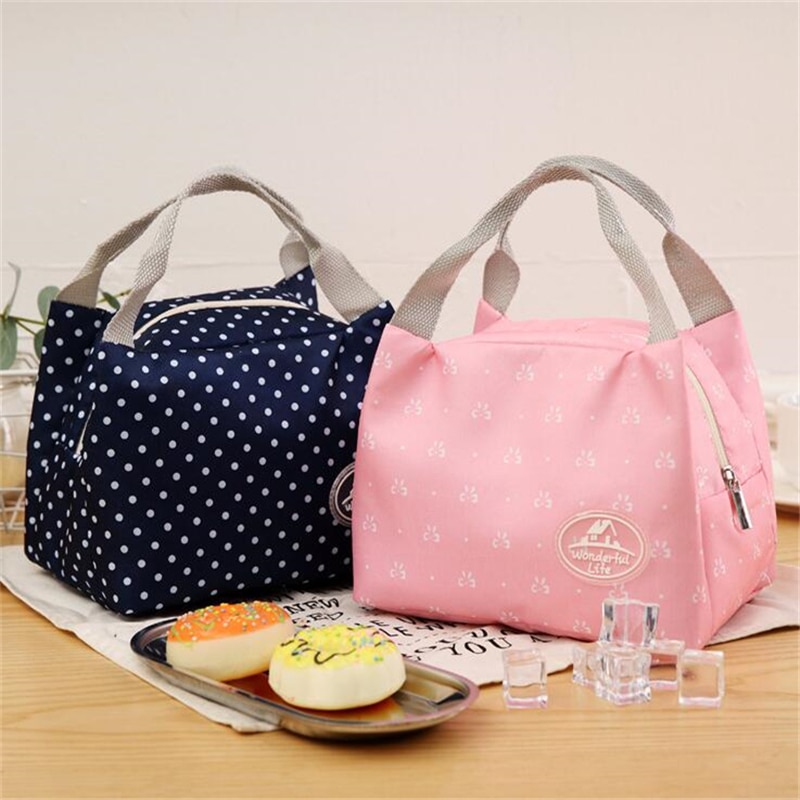 Portable Insulated Oxford Cloth Lunch Bag Thermal Food Picnic Lunch Bags For Women Kids Men Print Lunch Box Bag Tote