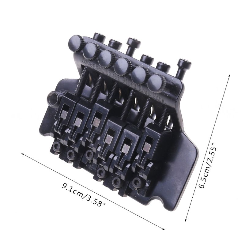 Floyd Rose Double Locking Tremolo System Bridge for Electric Guitar Parts Black R66E