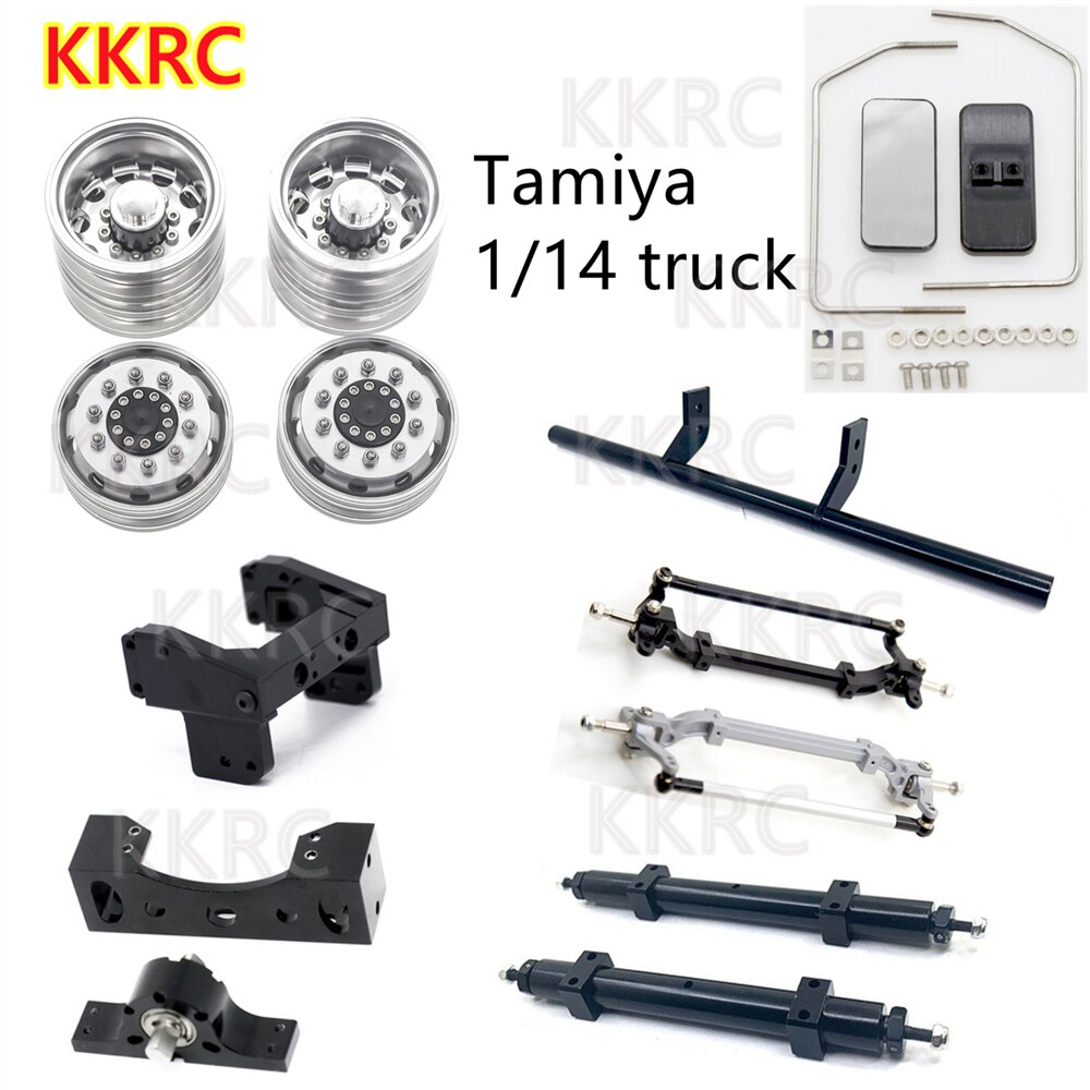 TAMIYA 1/14 RC Truck Car Metal Front Rear Axle Holder Bridge Hanger Beam Rear Bar Saddle Wheel Rim Hub Car Shell Buckle