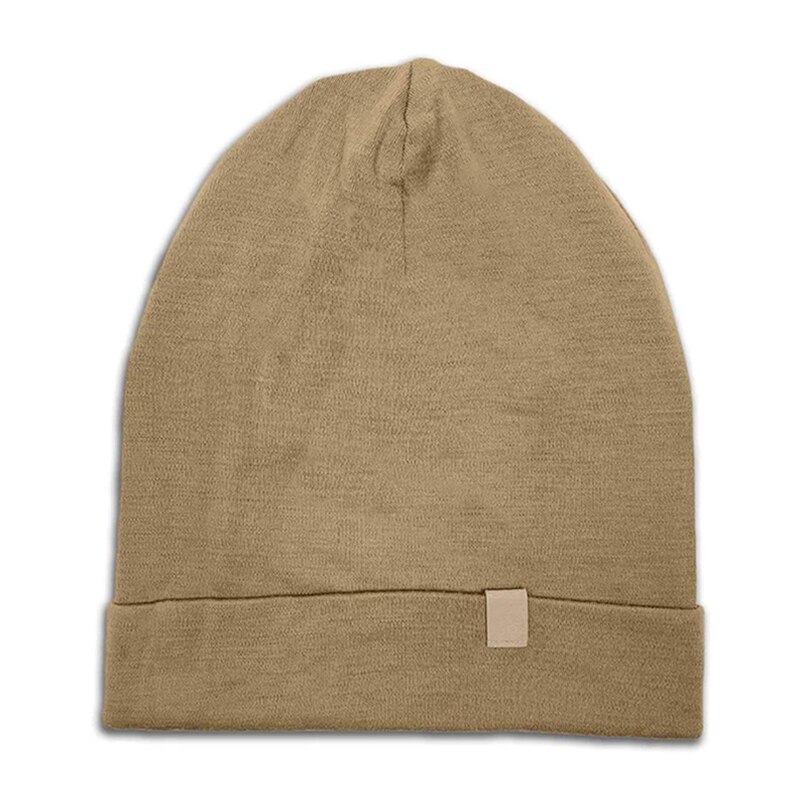 Unisex Merino Wol Manchet Beanie Hoed 100% Merino Wol Ridge Manchet Wol Beanie 2 Laag Warme Wollen Muts Mannen Vrouwen beanie Cap: Sand