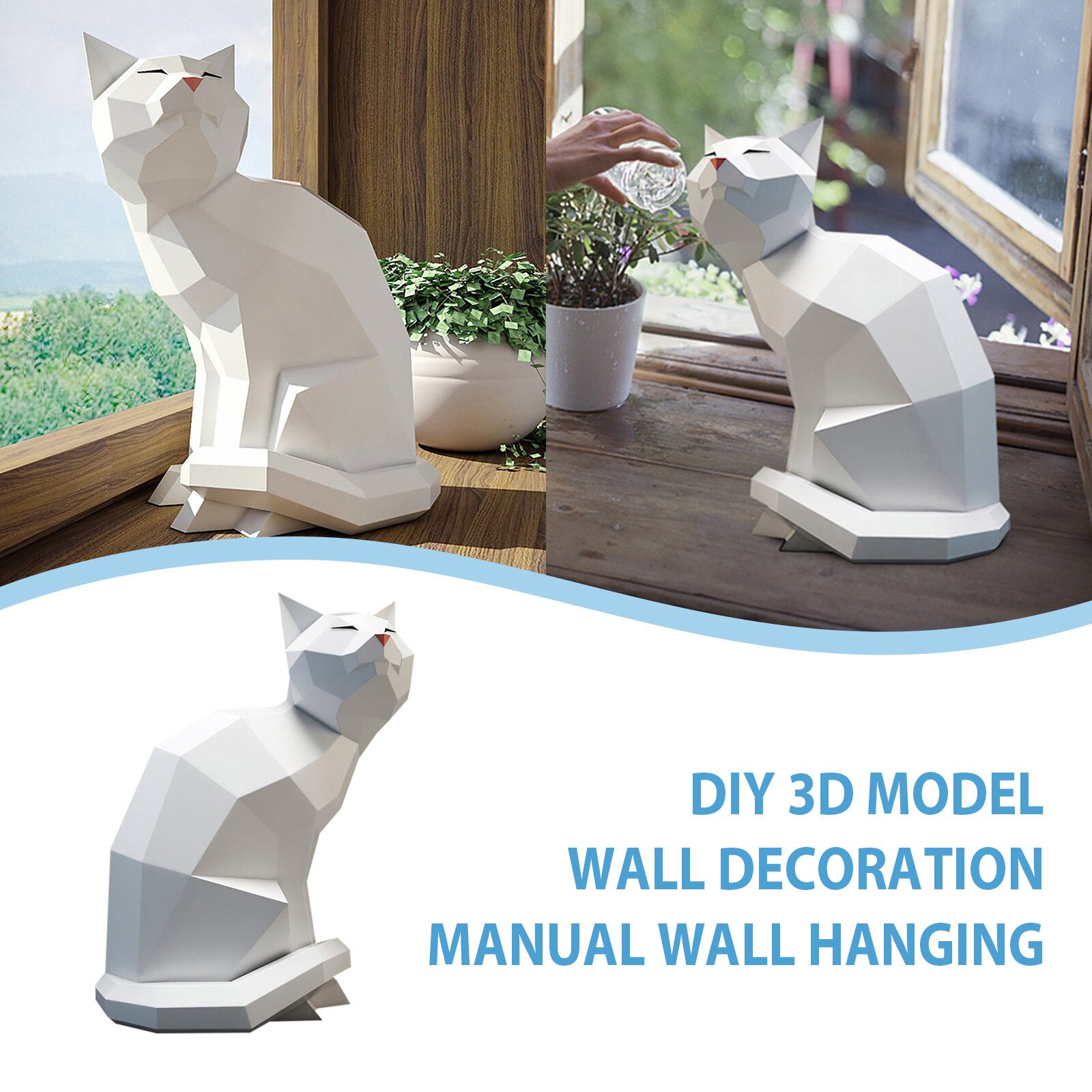 Diy 3DModel Wall Decoration Manual Hanging Wall Decoration Animal Papercraft Model Hanging Home Decorative