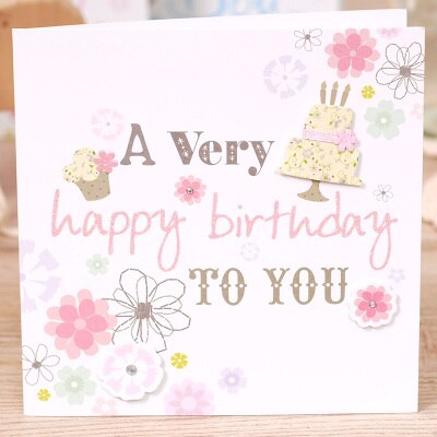 Cute Baby Cards Square Birthday Cards Baby Boy/Girl Cards: 05