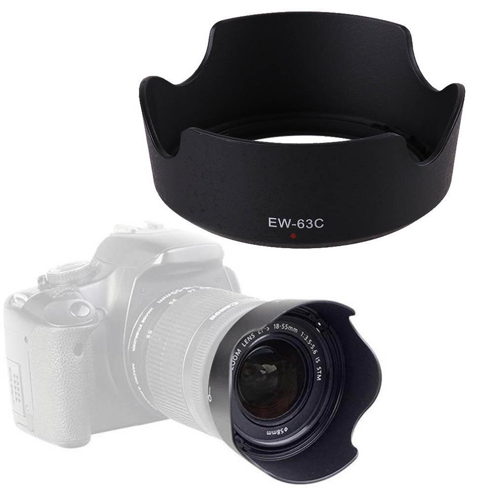 JJC EW-63C 58mm Petal Lens Hood For Canon EOS R50 V, EF-S 18-55mm F/3.5-5.6 IS STM Lenses (White)