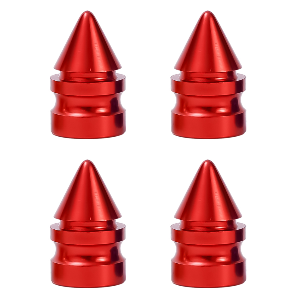 Car Tire Valve Caps Aluminum Alloy Tapered Dust Proof Covers for Auto Motorcycles Bike Tyre Valve Cap Accessories: Dark Grey