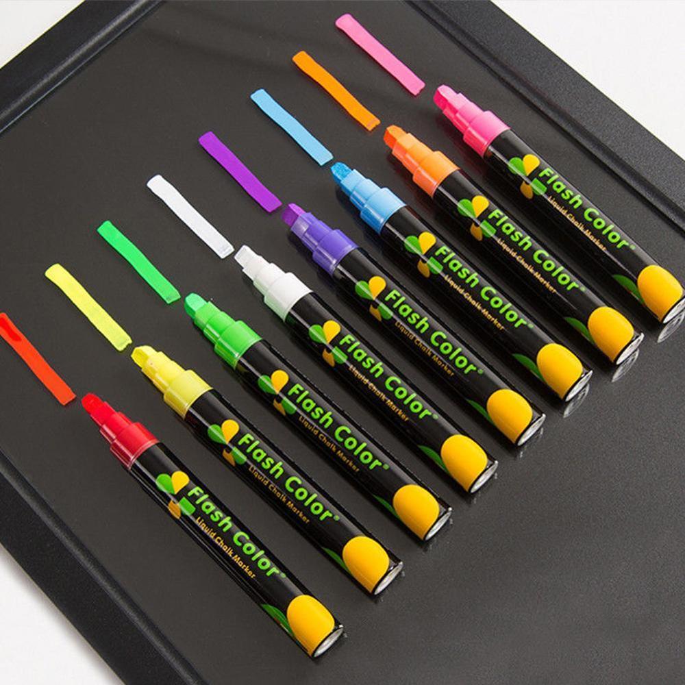 1PC Flash Color Erasable Highlighter For Fluorescent Plate Pens Liquid Chalk Marker Stationery