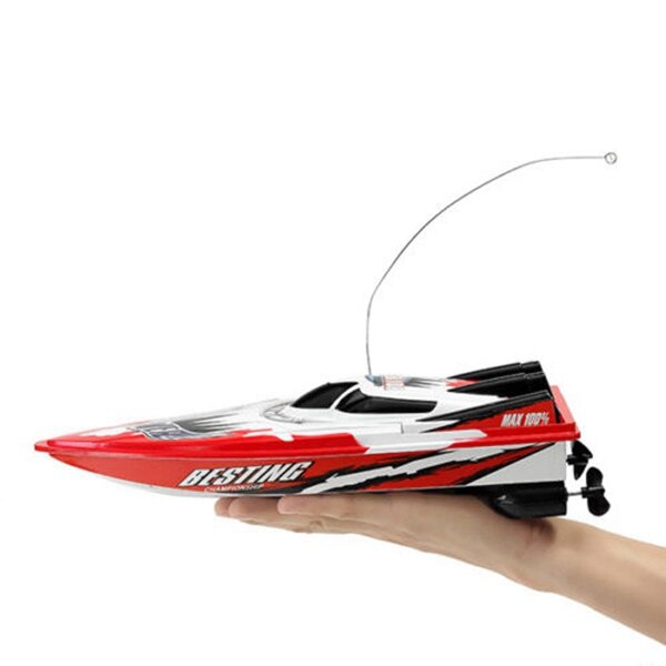 Radio fjernbetjening højhastighedsbåd twin motor rc racing udendørs rød/grøn legetøjsskibe fjernbetjening rc barco til børn