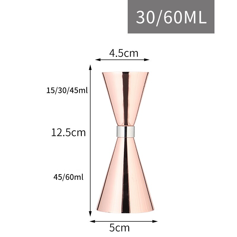 Japanese Measuring Cup Tools Bar Measure Cocktail Jigger Measure with Etched Pattern Bar Tools Bar Tools Bar Accessories: Rosered 30-60ml