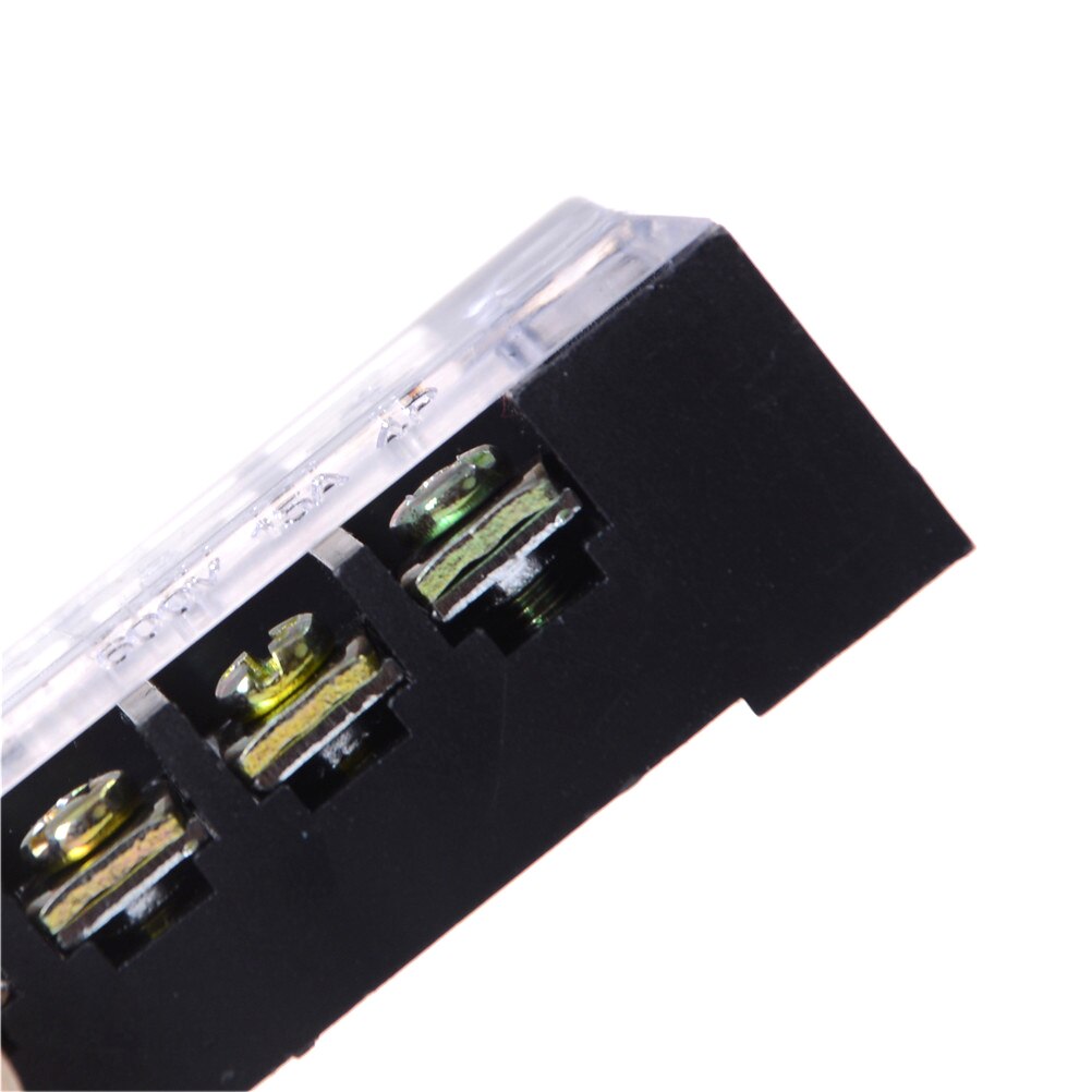 3pcs/lot Dual Row TB-1504 Barrier Terminal Block 600V 15A w Cover 4 Position Screw Terminal Block Strip good