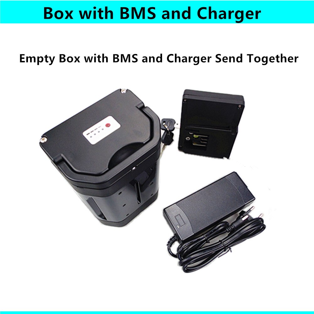 39 40 42 pcs 18650 cells Folding Ebike Battery Box Electric Tricycle Battery Box 24V 36V 48V Seat Post Mount Battery Case