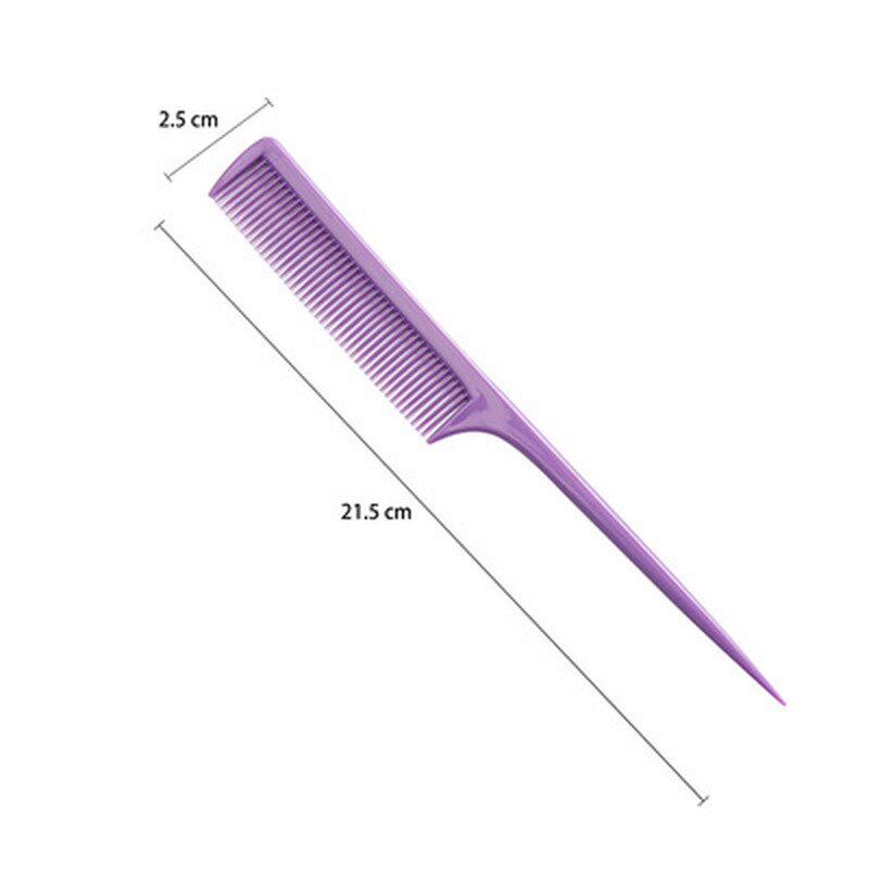 Peigne fin de pour coiffeur , peigne à queue de couleur, fendue pour la beauté, 1 pièce