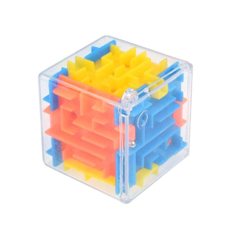 1PC 3D-Magie Würfel Puzzle Labyrinth Spielzeug freundlicher freundlicher Pädagogisches Dekompression Kapsel Harmlos Spielzeug Weihnachten Zufalls Farbe