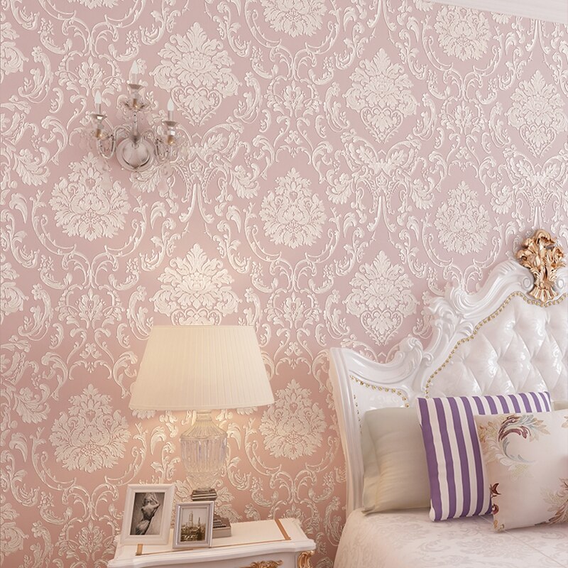 Papier peint 3D gaufré, damassé moderne, décoration d'interieur pour chambre à coucher, salon: WP67103