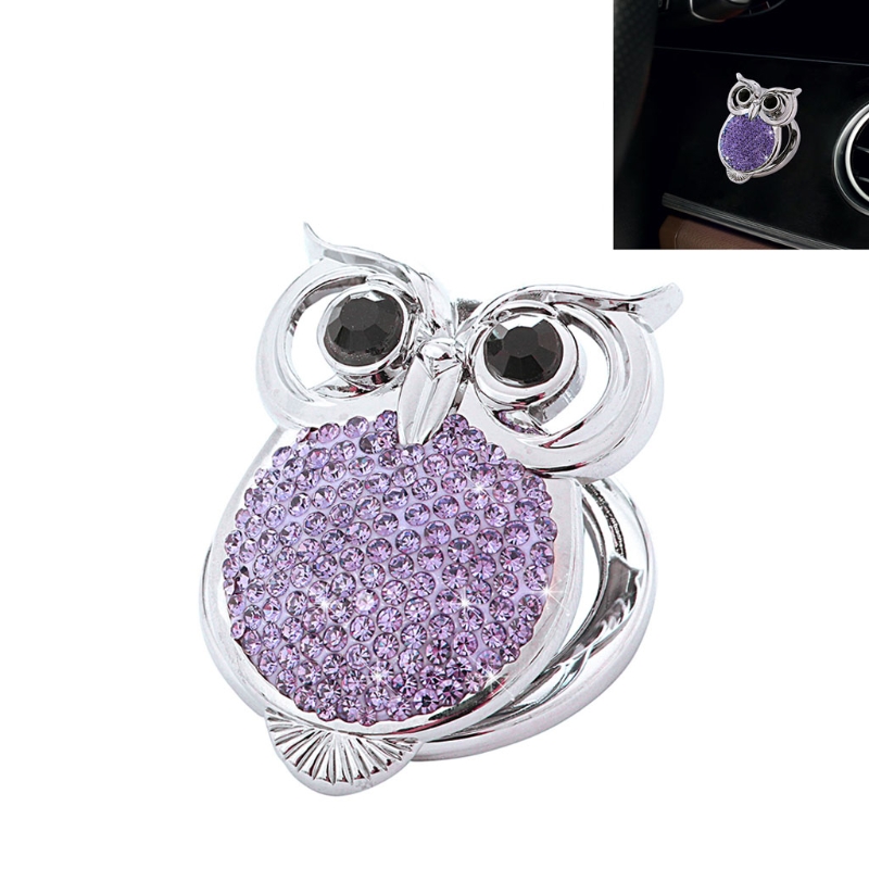 Auto Push Start Knop Cover Motor Stop Crystal Rhinestone Ring Embleem-Sticker Auto Interieur Accessoires Voor Tieners 37JE: Purple