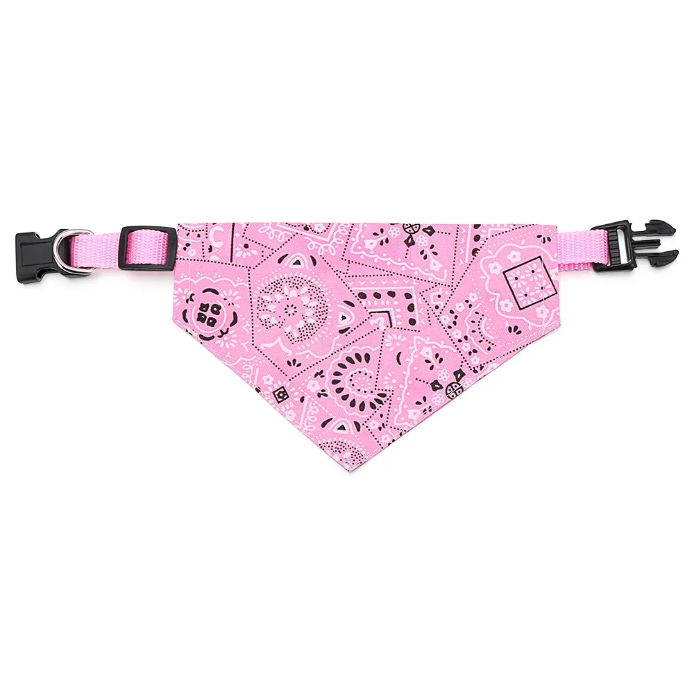 Vendaje Triangular ajustable para mascota, perro, gato, bufanda lavable, Bandana, Collar, Baberos, decoración de cuello de gato, vestido de de cumpleaños: S / Rosa