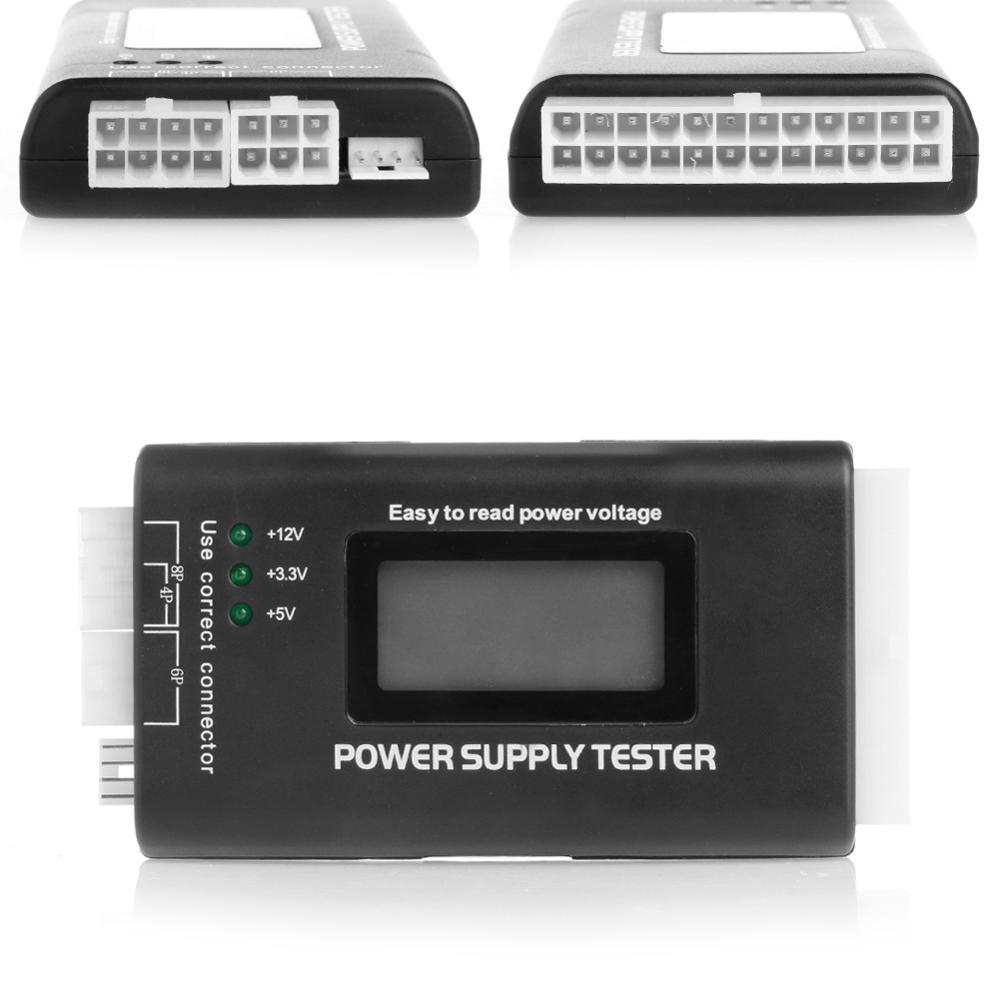 Digital LCD PC Computer Supply Tester 20/24 Pin 4 PSU SATA HDD ATX BTX ITX SATA HD Tester For PC Power