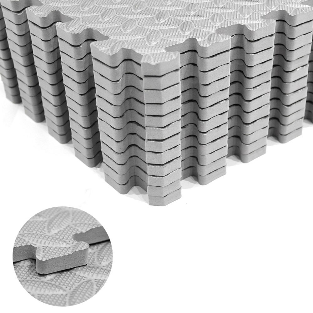 12pcs Thickened Interlocking Exercise Floor Mat Fitness Equipment Tiles Portable Home Gym EVA Foam Shock Absorbing Workout