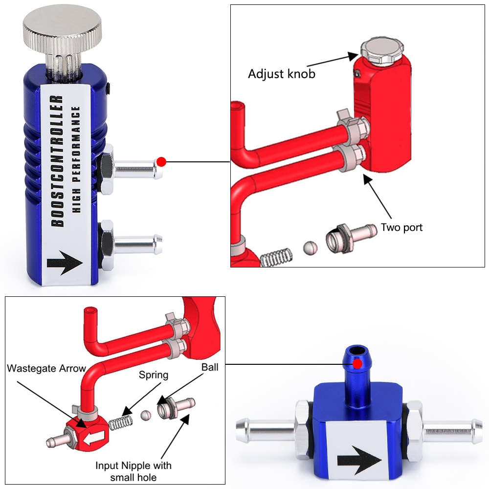 Auto Pressurize Car Modified Adjustable Replacement Parts Vehicle Regulating Manual Turbo Boost Controller Bleed Valve