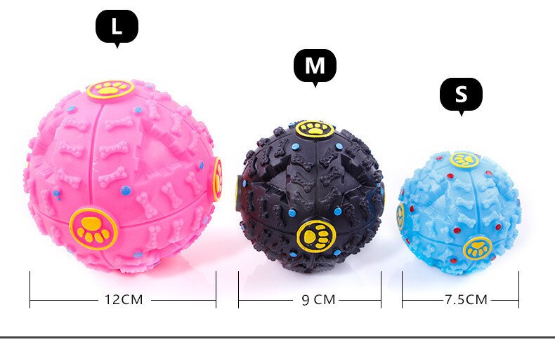 Pelota con sonido de voz para perros y mascotas, juguete de alimentación, trompeta, fuga de sonido, comida, animales pequeños, rompecabezas de bola, mordedura de dientes, 1 Uds.
