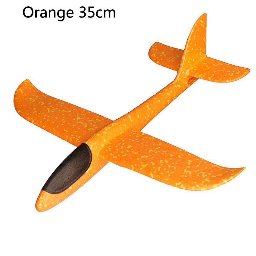 neueste Schaum EPP Werfen Handheld Flugzeug draussen Luftschiff Segelflugzeug freundlicher Spielzeug 48CM Spaß Spielzeug: Orange 35cm