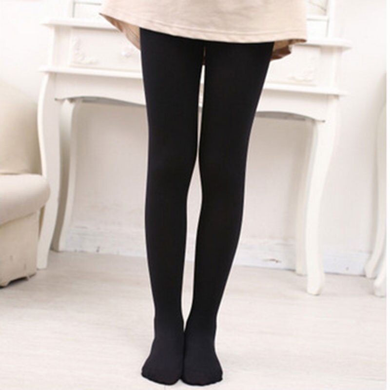 Baby Velvet Tights for Girls Kids Pantyhose Party Wedding Performance Ballet Dance Hosiery Style TOO789: Black / M