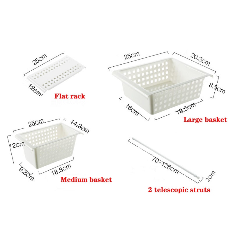 Telescopic Storage Rack Free Combination Kitchen Cabinet Under The Sink Shelf Bathroom Layered Rack