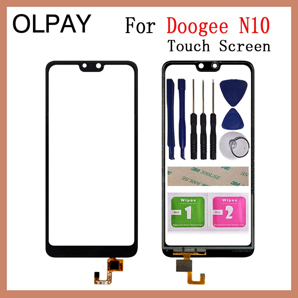 5.84 "Voor Doogee N10 Touch Screen Digitizer Voor Doogee Y7 Touch Panel Touchscreen Sensor Front Glas Gratis Lijm + doekjes