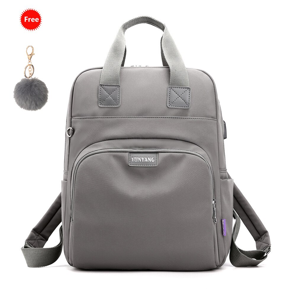 Sac à dos chargeur USB pour filles, hommes, femmes, voyage, cartable pour garçons et adolescents: GRAY