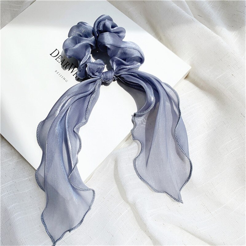 Women Hair Ring Ribbon Clip Hoop Braid Tool Bead Cuff French Headband Hair Accessories Knoted Cross Elastic Hair Band Soft Solid