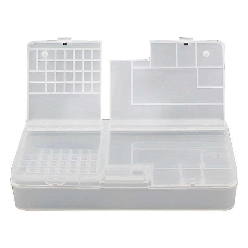 Caja, Componentes electrónicos, Almacenamiento de plástico transparente, Accesorios para tornillos pequeños, Rejilla de clasificación de herramientas
