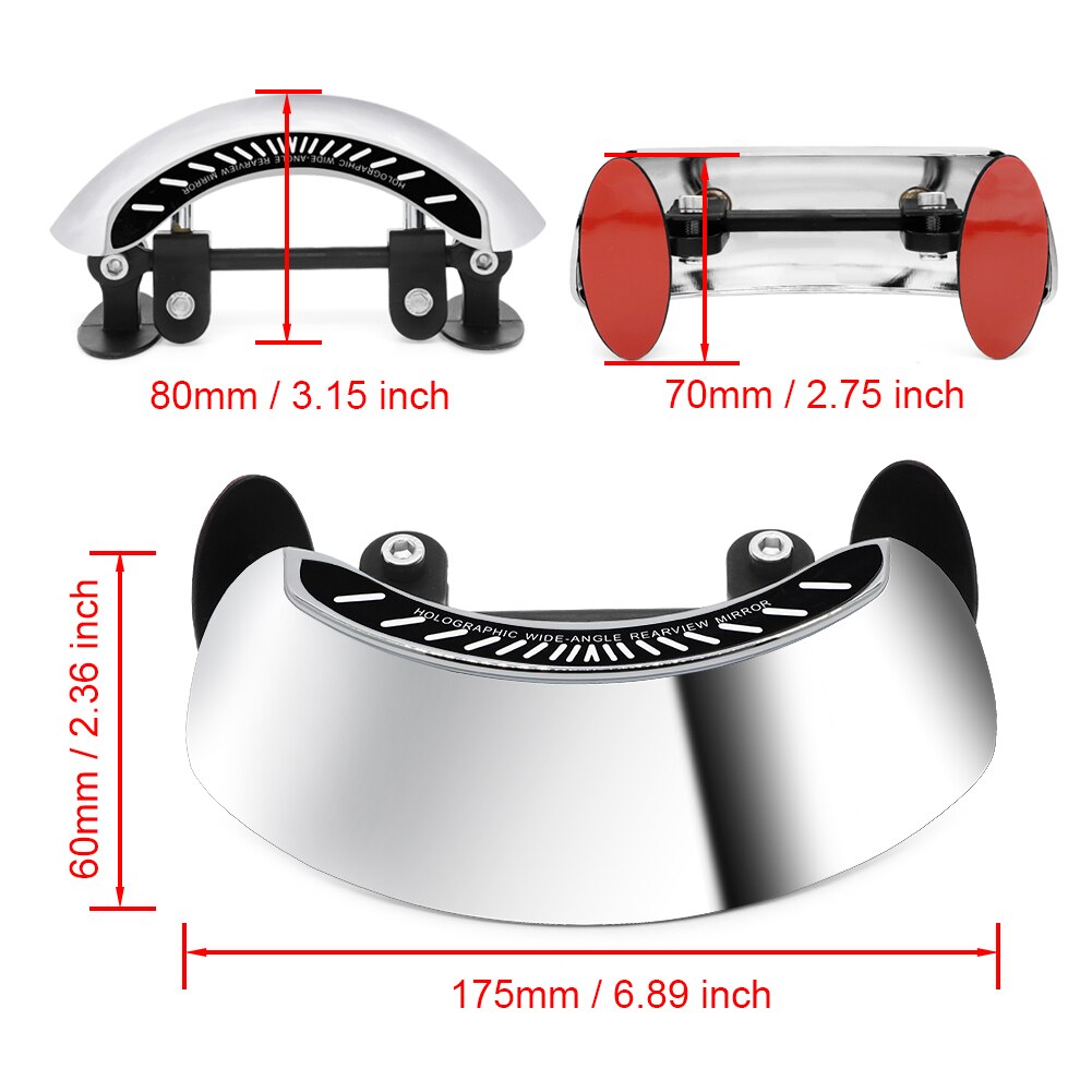 Espejo retrovisor de seguridad para motocicleta, accesorios universales, gran angular, panorámica, parabrisas, Scooter