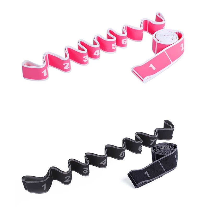 Latin Dance Stretch Strap With 8 Loops Elastic Nylon Latex Band Stretching Tool Fitness Exercise Stretching Supplies