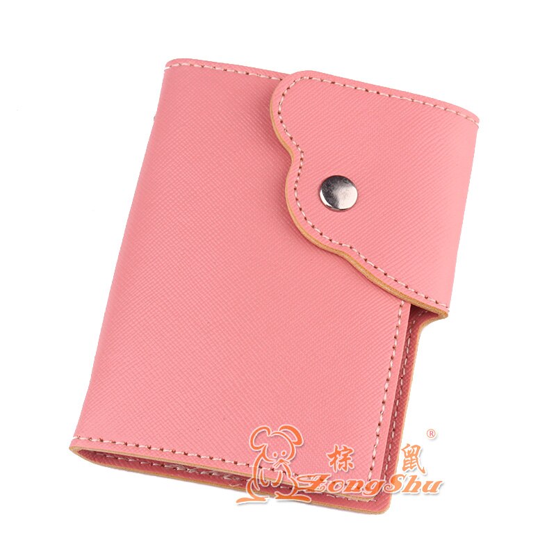 Rött unisex bankkort 120 kort visitkortsbok med snöre pu läder kreditkortshållare stor kapacitet: Röd