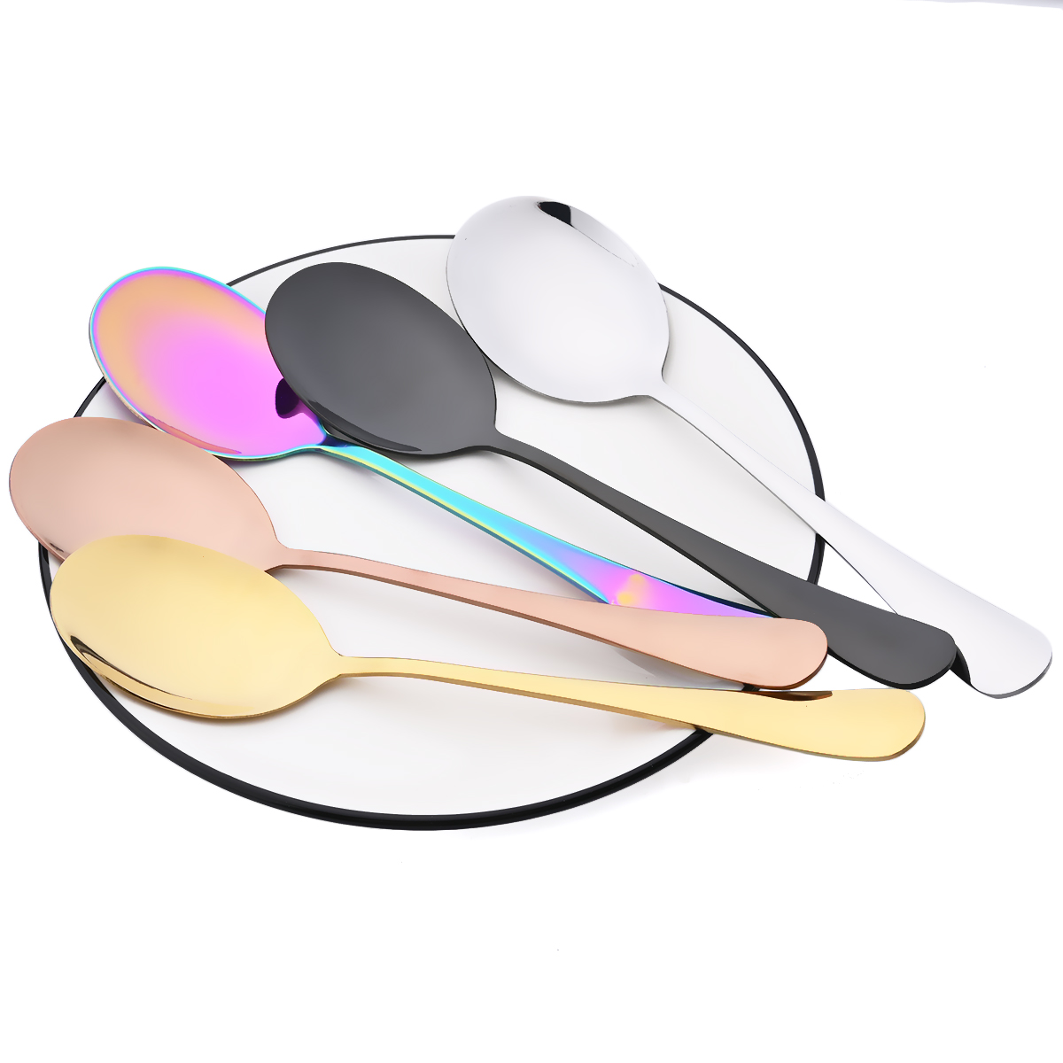 2Pcs Big Salad Serving Spoon Fork Set Mix Spoon Pot Porridge Tool Public Restaurant Serving Kitchenware Using Buffet Utensil