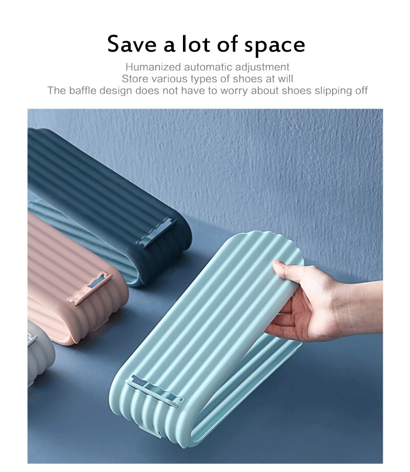 1pcs Adjustable Shoe Organizer Footwear Support Slot Space Saving Cabinet Closet Stand Shoes Storage Rack Shoebox shoe organizer