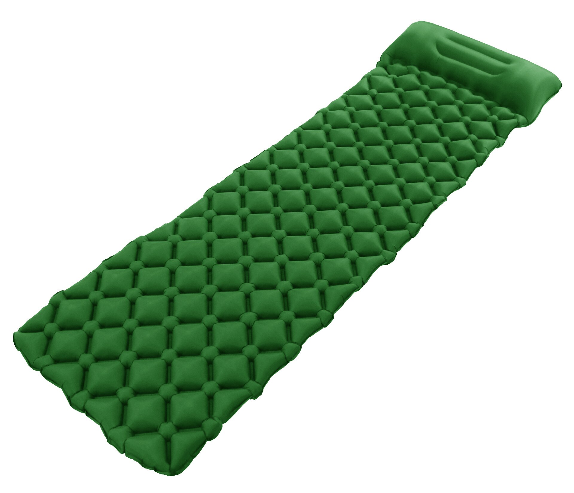Innovative Sleeping Pad Fast Filling Air Bag Camping Mat Inflatable Mattress with Pillow Life Rescue Cushion Pad Camping Bed: Green