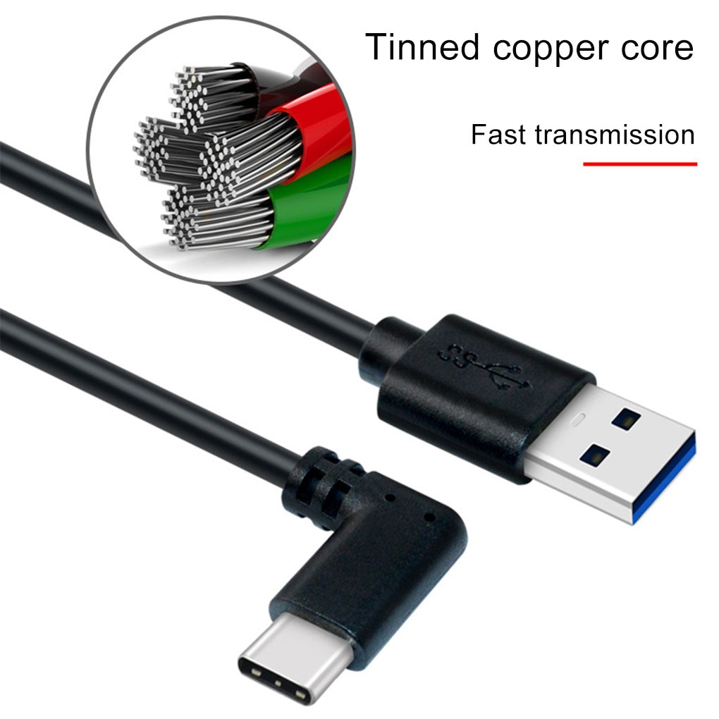 Cable USB de 3M/5M a tipo C para auriculares Oculus Quest 2, Cable de realidad Virtual de 90 grados VR, Cable de carga USB 3,1 a C
