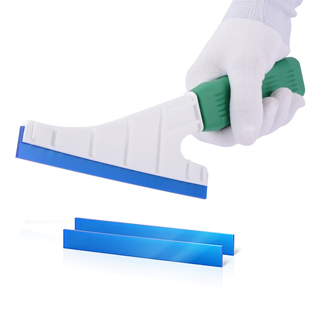 Foshio Autoruit Tint Handvat Zuigmond + 2 Stuks Rubber Blade Water Wisser Auto Glas Schoon Auto Ijskrabber Sneeuw schop Tinting Gereedschap
