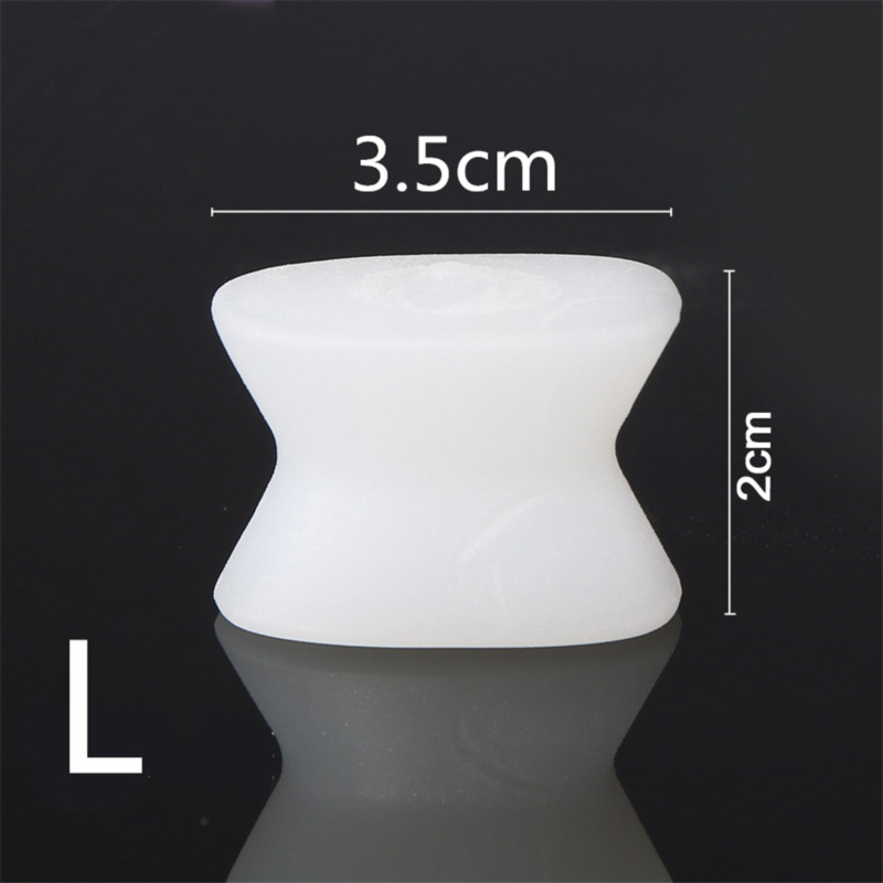 Siliconen Voet Vinger Teen Separator Versteller Hallux Valgus Pedicure Corrector Voeten Zorg Bunion Bot Duim Valgus Beschermer: Ivoor