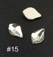 16 Stijl S/L-Steentjes, Speciale Vormige Non Fix Steentjes, 20Pcs Plaksteen, crystal Clear Nail Art Rhinestones: color15