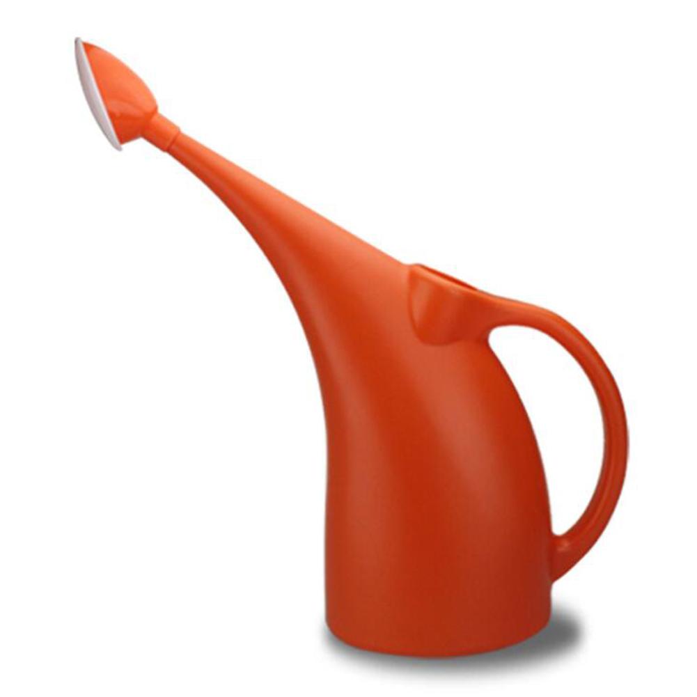 Regadera de plástico 3L de boca larga maceta de planta verde herramienta de riego de jardinería regadera de plástico para plantar plantas de riego: Orange